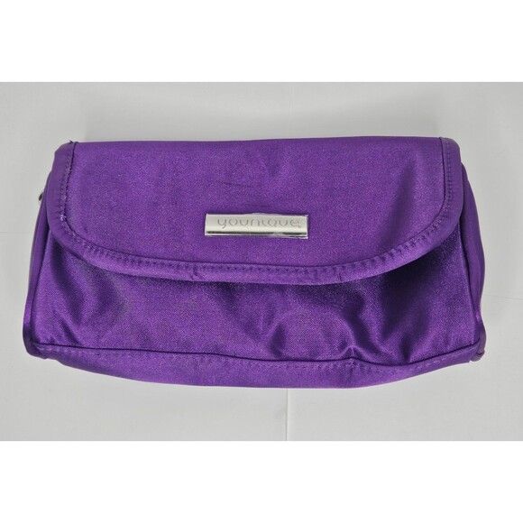 Younique Small Purple Silver Chain Crossbody Purse Clutch - Picture 2 of 8